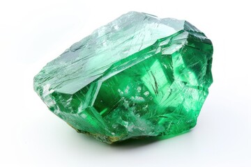 Emerald Isolated on white background