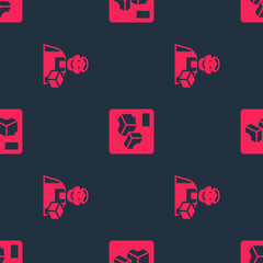 Poster - Set Graphic designer and 3D printer on seamless pattern. Vector