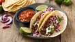 Transport your taste buds to the streets of Mexico with vibrant tacos and tangy salsas that pack a punch of flavor.
