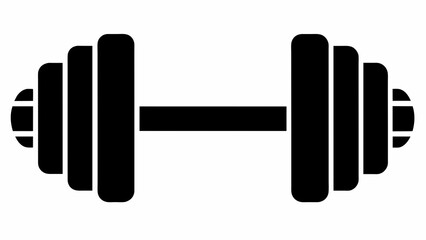 dumbbell on a white background vector illustration