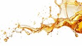 Fototapeta Natura - Fresh orange juice splashing out of a glass, creating a vibrant and dynamic motion
