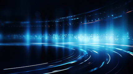 Aufkleber - Vibrant abstract background with glowing neon lines and futuristic design.
