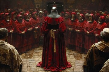 The Catholic Church persecution of Christians at the time of the Inquisition, Generative AI