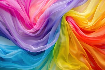 Poster - Twisted Rainbow color fabric