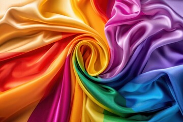 Poster - Twisted Rainbow color fabric