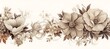 Floral Delight: Seamless Background with Blossoming Borders