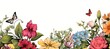 Flower Cascade: Decorated Seamless Background Design