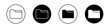 Folder icon set. portfolio computer folder vector symbol.