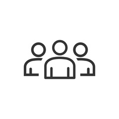 Poster - Business teamwork, team building, work group and human resources minimal thin line web icon set