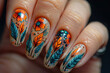 A Dream of Beauty in Nail Art Dreamcatcher and Floral Fusion on Nails