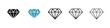 Luxury and Gemstone Icon Set Featuring Diamonds for Premium Branding and Jewelry Displays