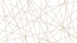 Abstract luxury gold geometric random chaotic lines. Random geometric line pattern on a transparent background. Random chaotic lines abstract geometric patterns of modern design.	
