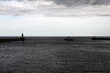 View of the horizon from the pier - Tynemouth - North Shields - Northumberland - England - UK
