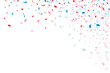 Confetti decoration elements for american independence day. Holiday decoration. Isolated vector design elements.