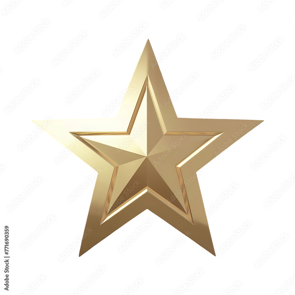Gold stars 3d render gold star png isolated on transparent background ...