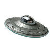 © Pipin - Silver flying saucer futuristic ufo spaceship png isolated on transparent background