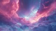 Aurora Borealis in Sky, Magenta and Beige Style, clouds, background