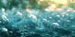 Hydrogen gas bubbles in liquid symbolizing green energy and sustainability in a fuel cell future. Concept Green Energy, Sustainability, Fuel Cell Technology, Hydrogen Gas, Bubbles