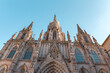 Santa Maria del Mar church in the Ribera district of Barcelona, Spain