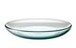 A delicate glass bowl rests gracefully on a pristine white background
