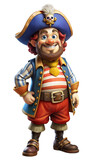 pirate doll isolated on white background