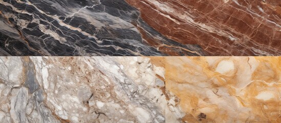 Poster - The picture showcases various types of marble including Wood, Bedrock, Cuisine, Art, Flooring, Ingredient, Fur, Pattern, Font, Rectangle