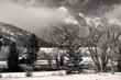 Cloud shrouded Tetons; Grand Teton NP; Wyoming