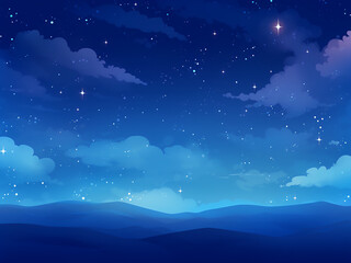 Wall Mural - starry heavens bright, a window to the cosmos. ai generation.