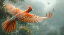 A Bird Resembling A Long Tailed Pheasant, With Long Whisker,generative Ai