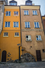 Poster - Tenements on Brzozowa Street, Old Town of Warsaw city, Poland