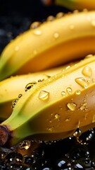 Bananas close-up, studio shooting