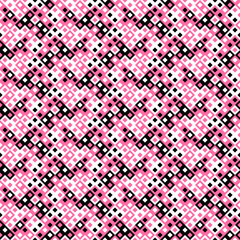Poster - Diagonal seamless threetone mosaic pattern background - abstract geometric vector design with squares