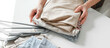 © shintartanya - Second hand clothes, used wardrobe. Circular fashion, fast fashion, eco-friendly sustainable shopping, clothing recycling, top view,eco friendly, retail,no waste
