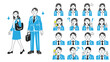 © nagamushi studio - 新入社員。シンプルなベクターイラストセット。New employees. Simple vector illustration set.