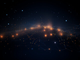 Wall Mural - Hidden cosmic rays dark within the cosmic void. AI Generation.
