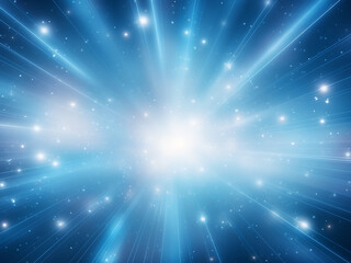 Wall Mural - Cosmic rays cast a radiant blue. AI Generation.