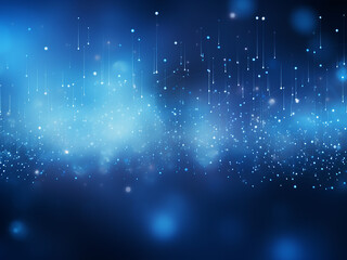 Wall Mural - Brilliant blue cosmic rays in the universe. AI Generation.