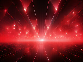 Wall Mural - Captivating cosmic rays red in the cosmos. AI Generation.