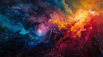 Wall Mural - universe, bright colors, abstract style background