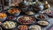 © Vladyslav Tykhonov - Sumptuous Spread Of Traditional Arabic Food Served During Ramadan Featuring Dates and Almonds