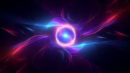 abstract neon fractal wallpaper with space. colorful vortex energy, cosmic spiral waves, multicolor 