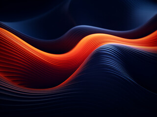 Delve into the depth of an abstract 3D background featuring wavy lines.