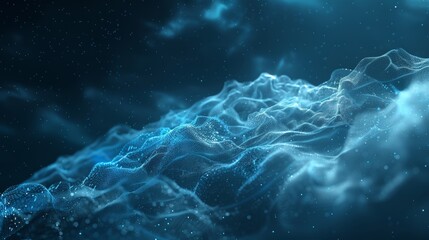 Cloud computing concept background. Digital data processing in the virtual cloud abstract background.