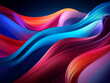 Soft-focus AI creates a colorful wave background.