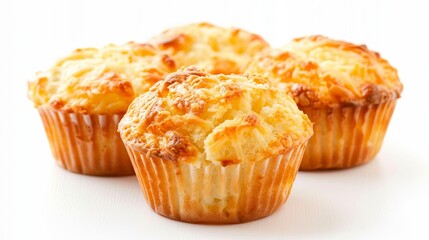Poster - On a white background is an illustration of a cheese muffin