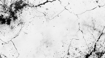 Leinwandbilder - The background is a black and white abstract with a monochrome texture of dots, cracks, dust, and stains. A pattern that can be used for printing and design.