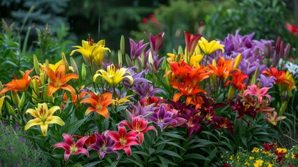 Aufkleber - In the garden, there are lily flowers