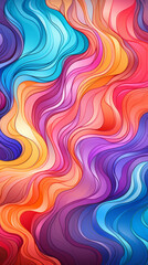 Wall Mural - Colorful Abstract Wavy Background

