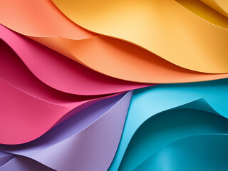 Wall Mural - Vibrant paper serves as the surface for abstract backgrounds.