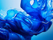 Ink forms abstract patterns in macro liquid art.